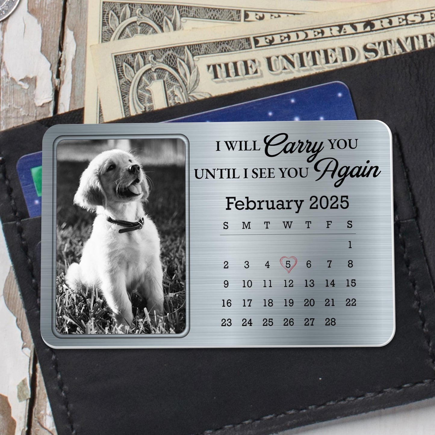 I Will Carry You Again Until I See You February 2025, Dog And Calendar