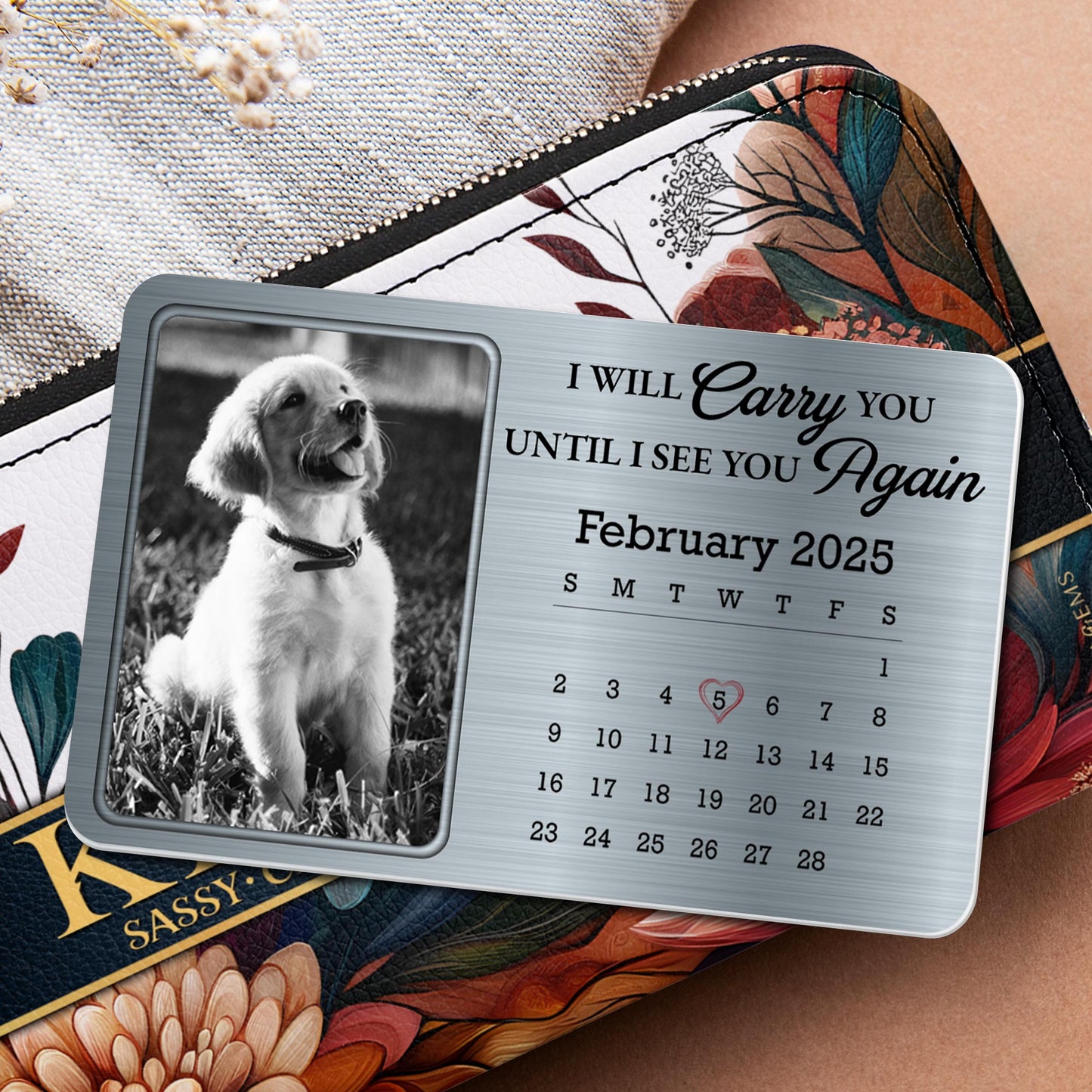 I Will Carry You Again Until I See You February 2025, Dog And Calendar