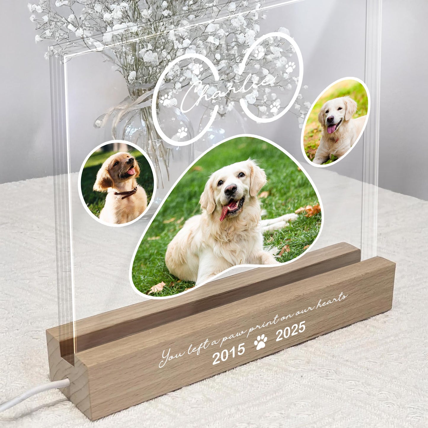 You Left A Paw Print On Our Hearts, Dog and Paws