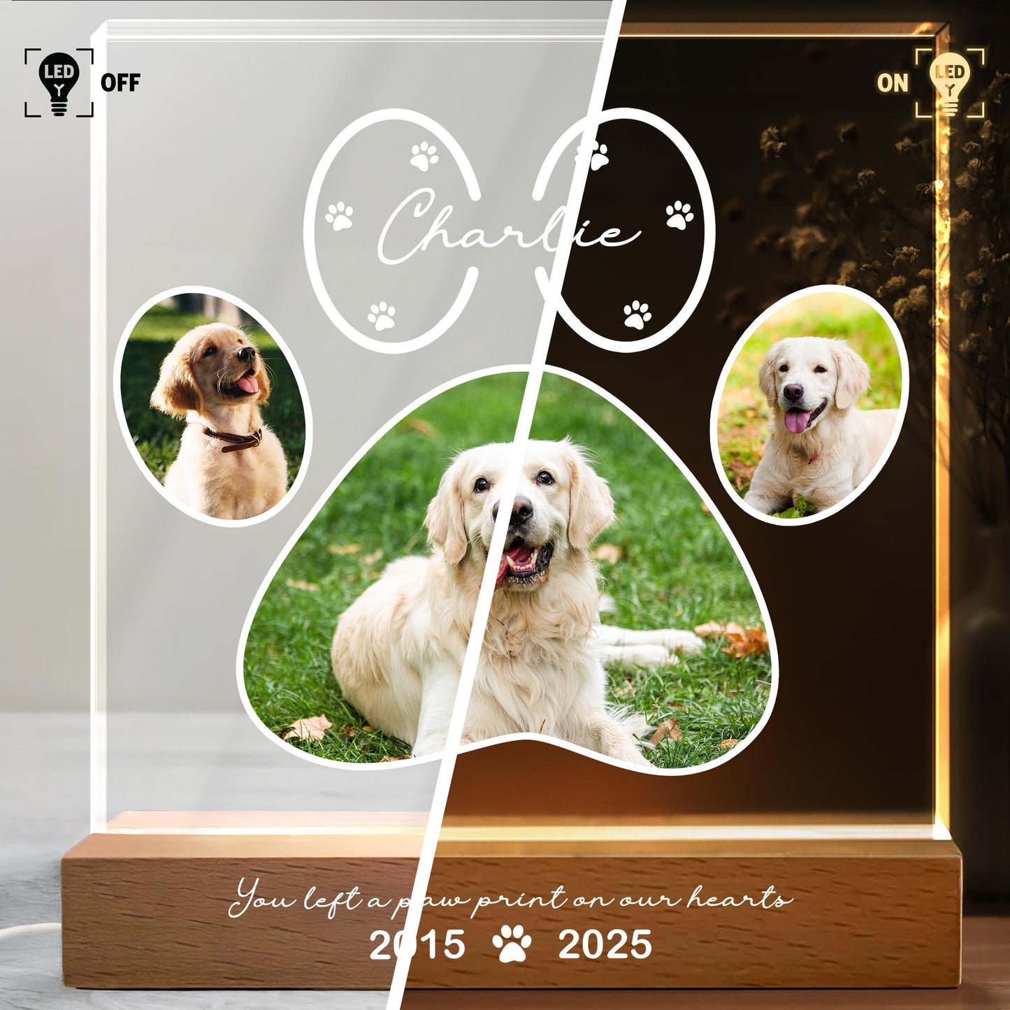 You Left A Paw Print On Our Hearts, Dog and Paws