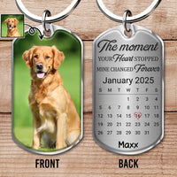 El momento en que tu corazón se detuvo, el mío cambió para siempre, perro - Llavero personalizado - PME024_KCH
