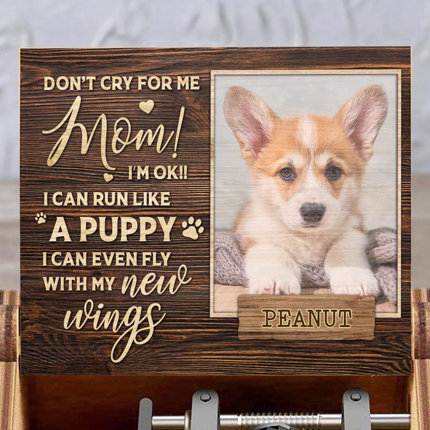Don't Cry For Me Mom, I Can Fly With My New Wings, Dog And Paw Prints