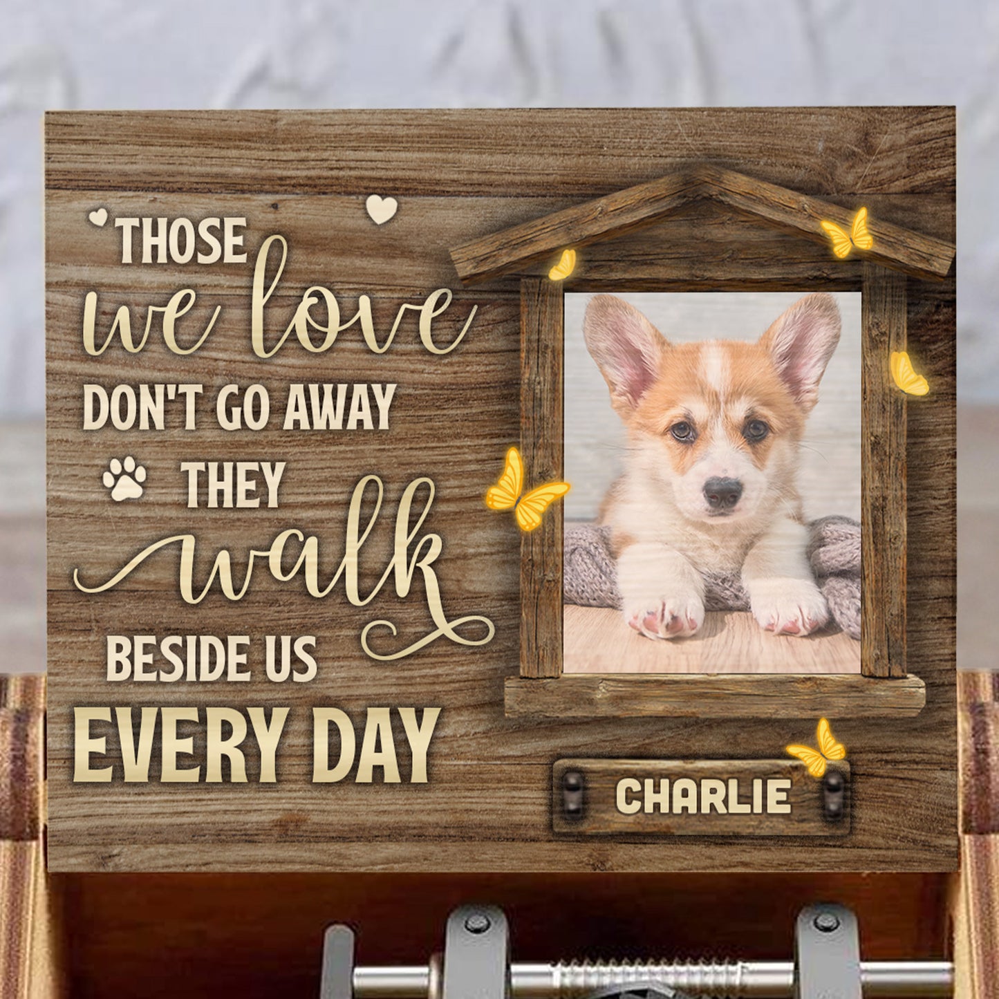 Those we love don't go away They walk beside us every day, Paw Prints and Hearts