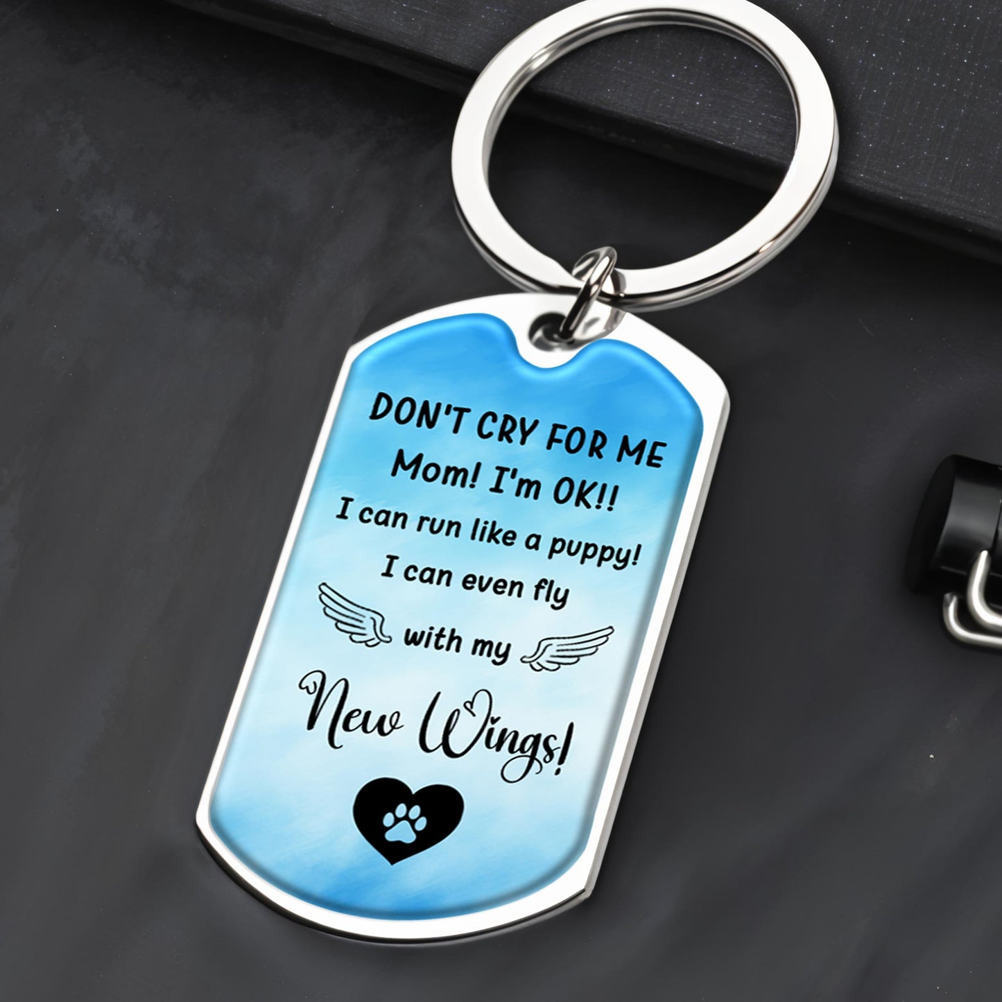 Don't Cry For Me Mom, I'm OK, Dog With Wings And Clouds