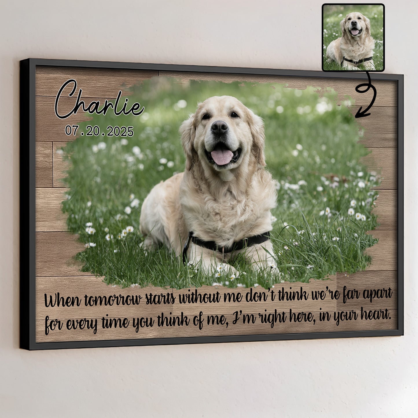 When Tomorrow Starts Without Me, Dog Memorial - Personalized Custom Horizontal Poster - PME042_HPOS