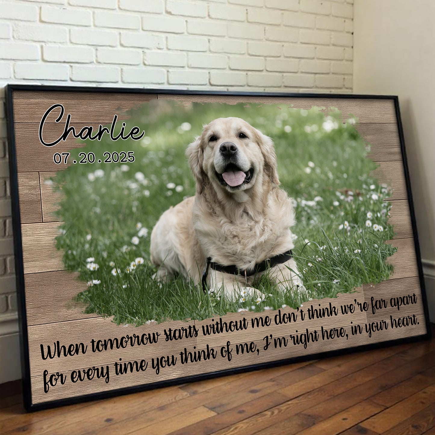 When Tomorrow Starts Without Me, Dog Memorial - Personalized Custom Horizontal Poster - PME042_HPOS