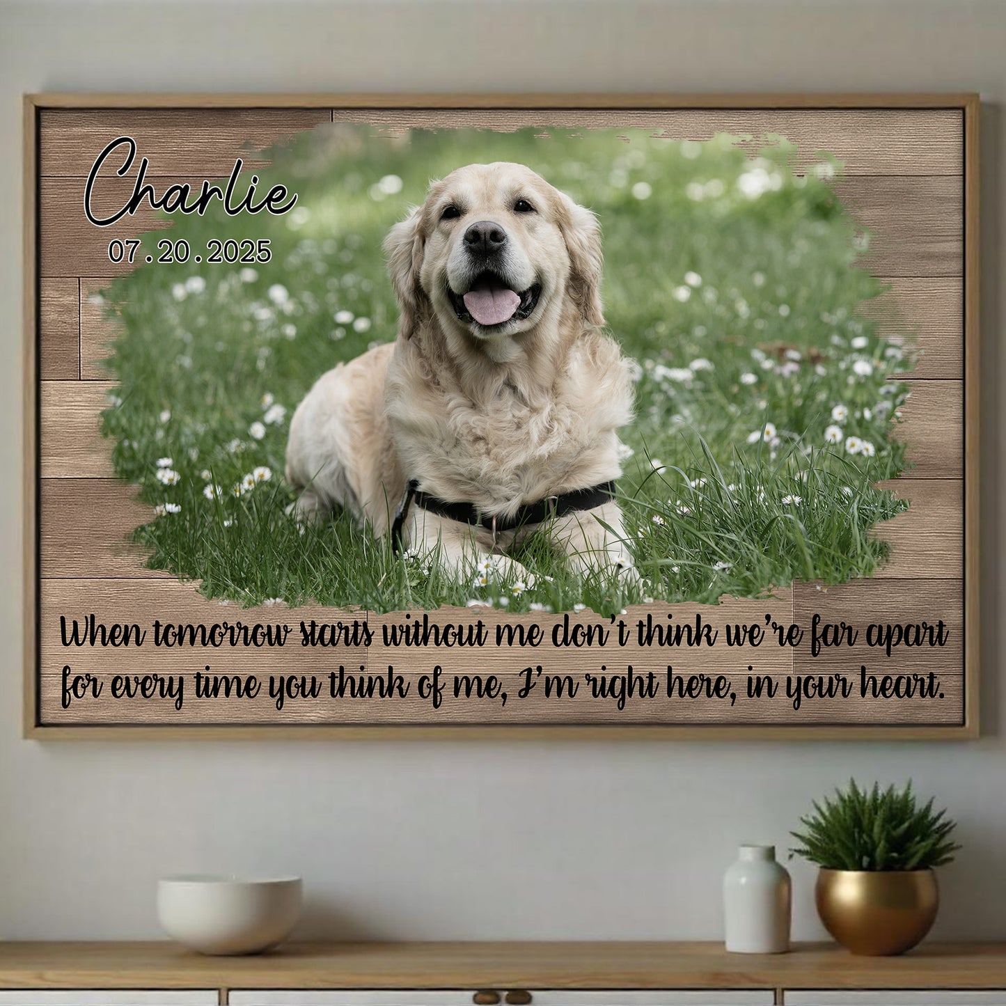 When Tomorrow Starts Without Me, Dog Memorial - Personalized Custom Horizontal Poster - PME042_HPOS