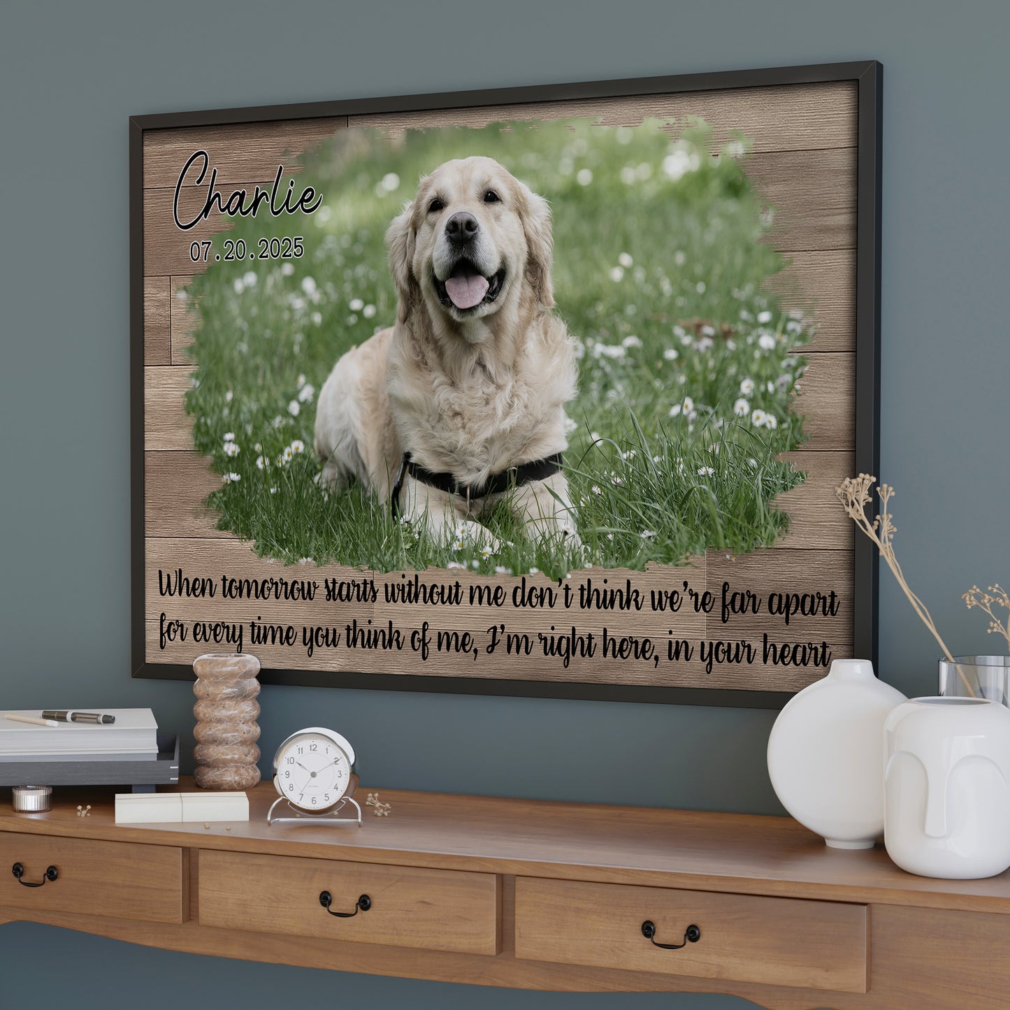 When Tomorrow Starts Without Me, Dog Memorial - Personalized Custom Horizontal Poster - PME042_HPOS
