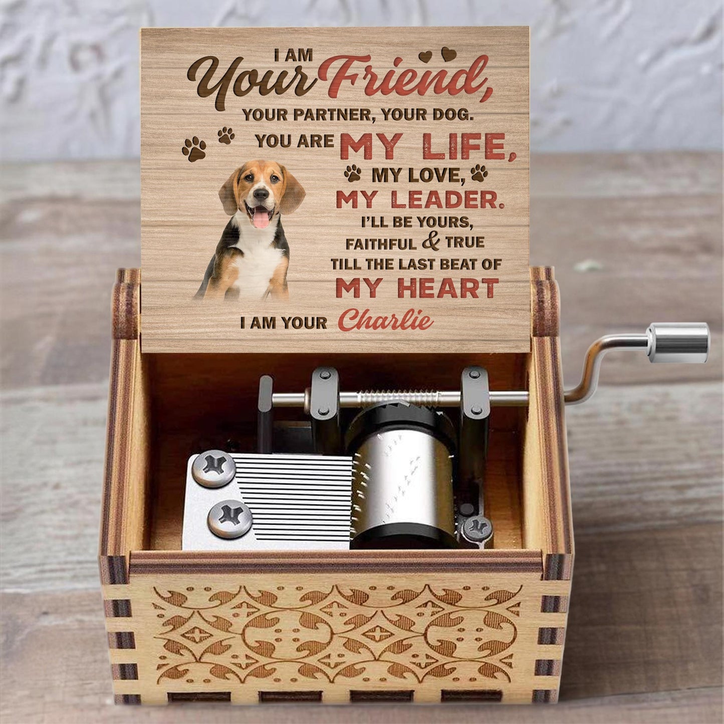 I Am Your Friend, Your Partner, Your Dog, Paw Prints And Dog Image