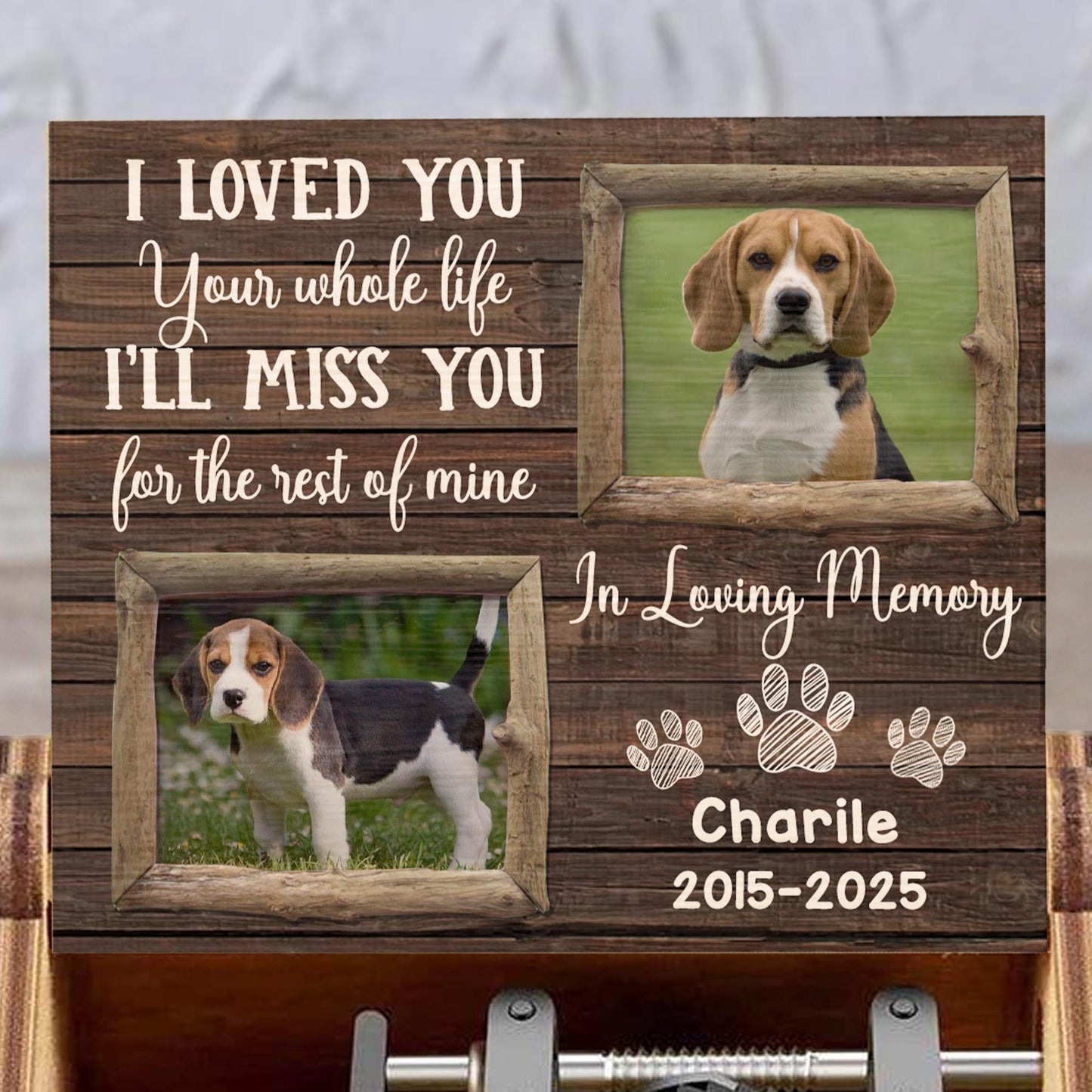 I Loved You Your Whole Life I'll Miss You for the Rest of Mine, Dogs and Paw Prints