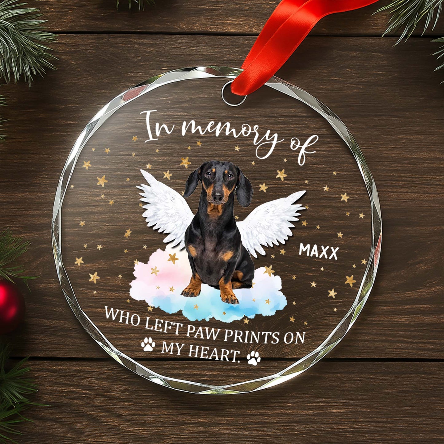 In Memory Of Beloved Pets With Wings And Paw Prints