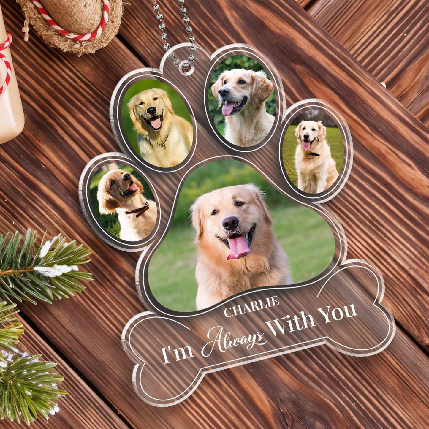 I'm Always With You, Paw Prints And Dogs Design