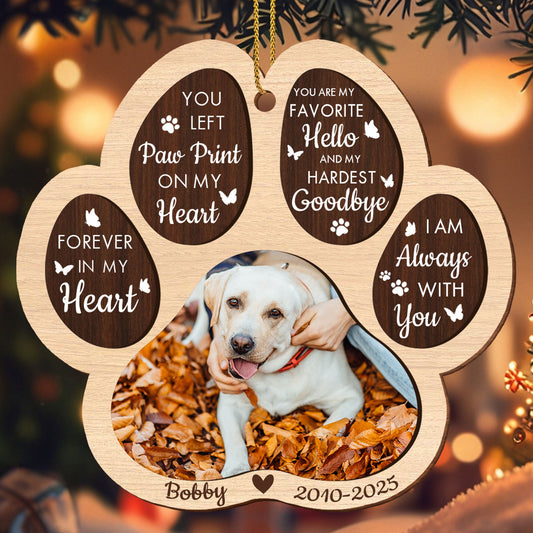 You Left Paw Print On My Heart, Memorial For Beloved Pets