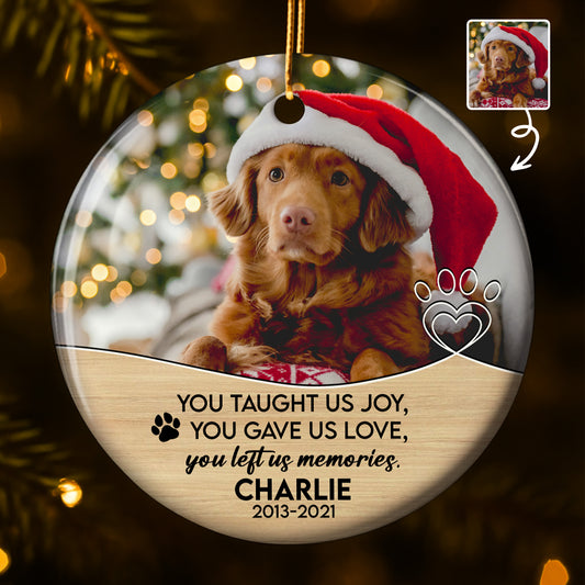 You Taught Us Joy, Love and Memories, Dog and Heart Design