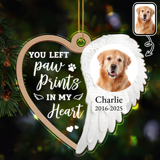 You Left Paw Prints In My Heart, Dog Memorial