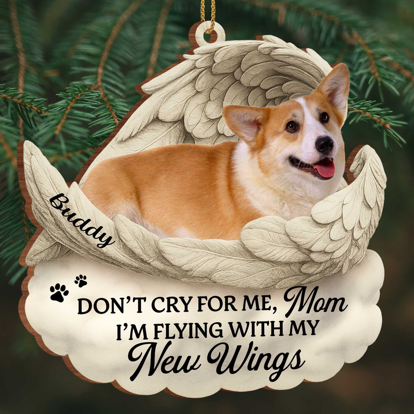 Don't Cry For Me I'm Flying With New Wings And Paw Prints