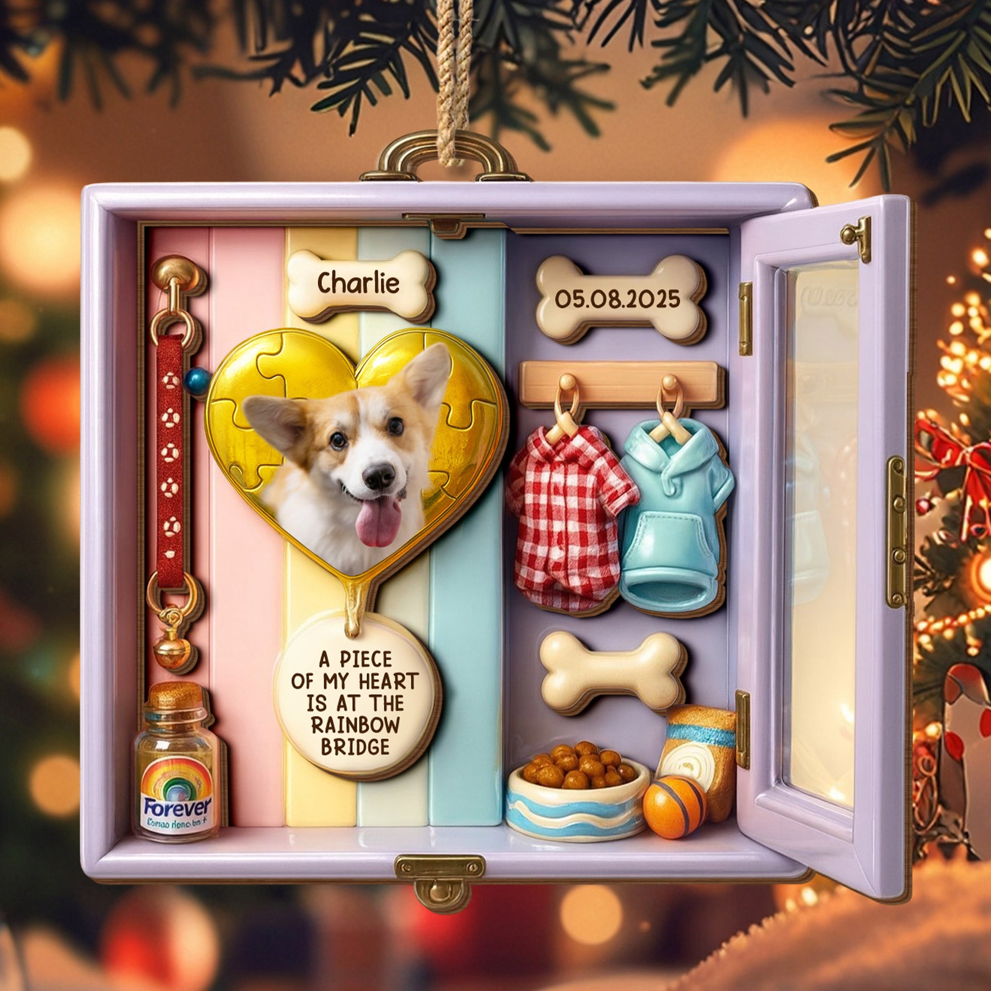 A Piece Of My Heart Is At The Rainbow Bridge, Heart, Pet Essentials