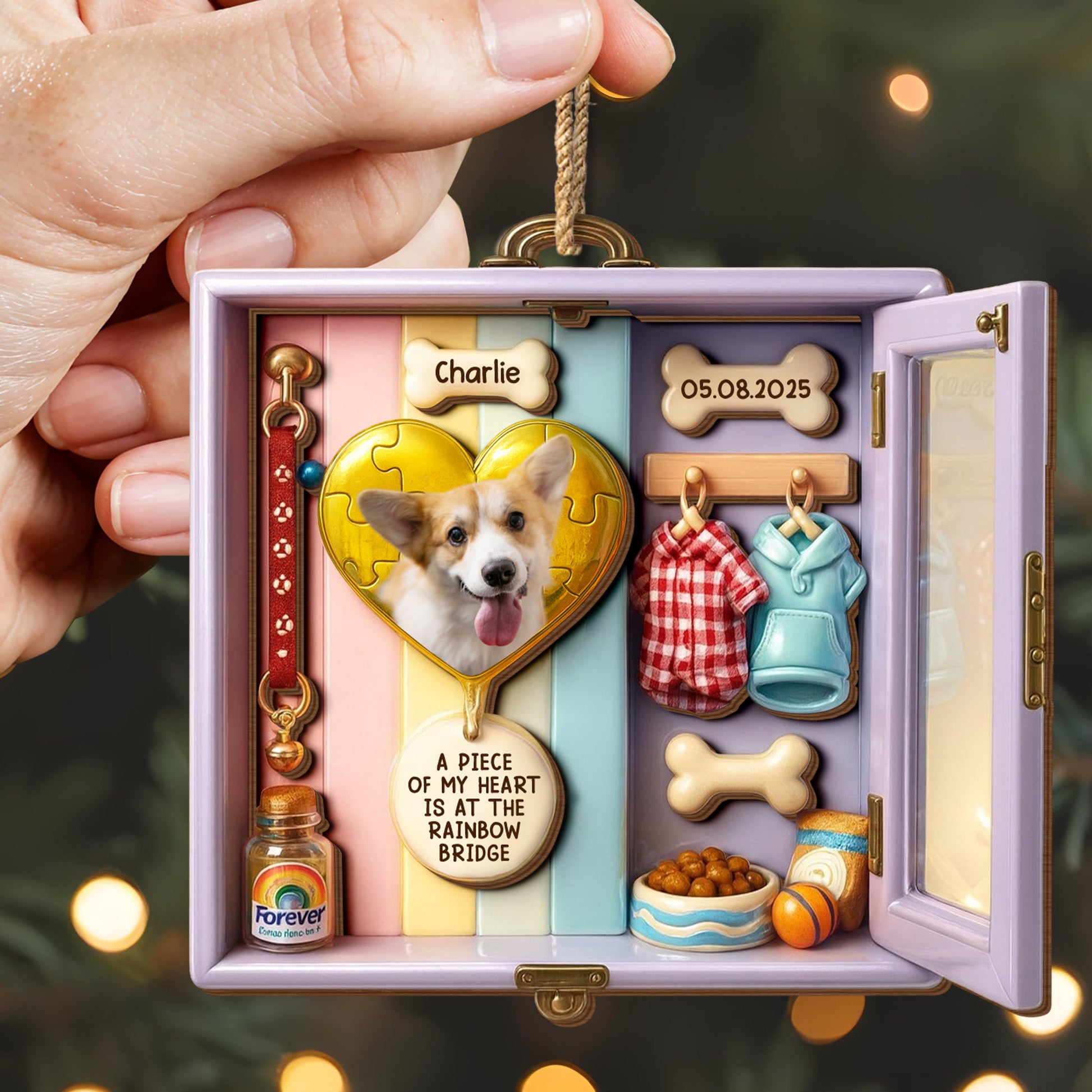 A Piece Of My Heart Is At The Rainbow Bridge, Heart, Pet Essentials