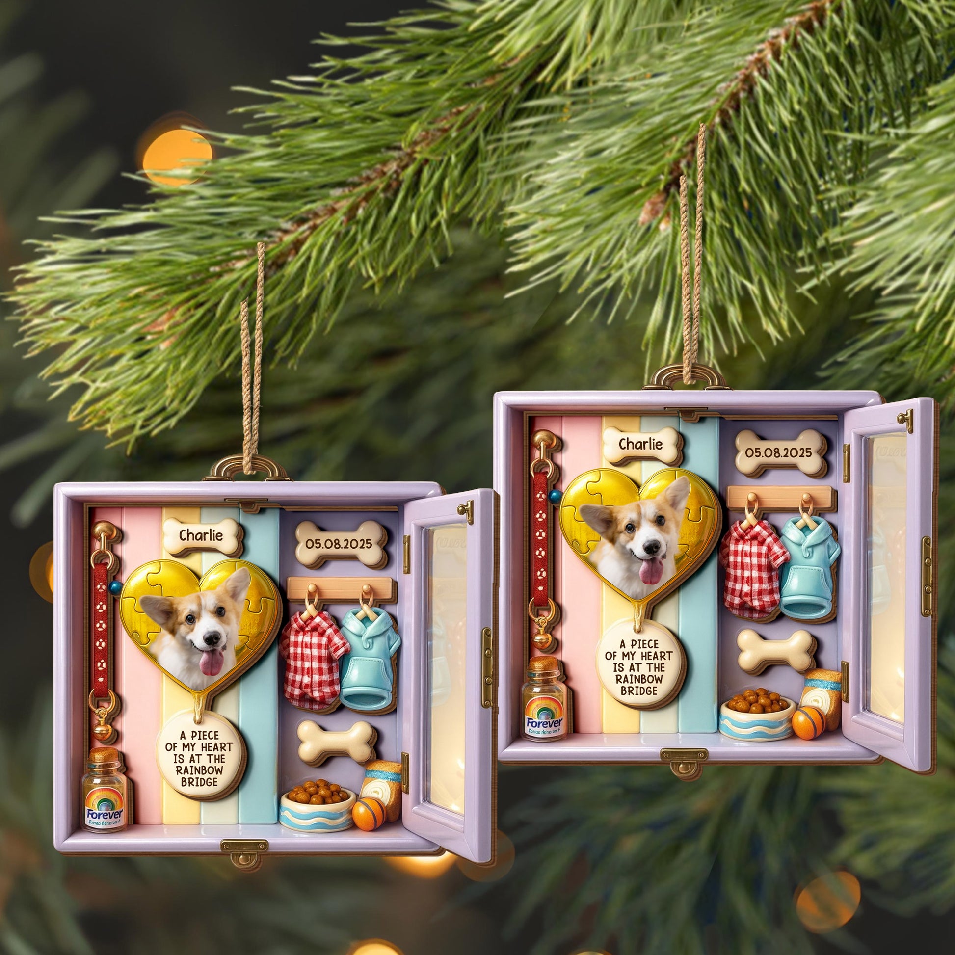 A Piece Of My Heart Is At The Rainbow Bridge, Heart, Pet Essentials