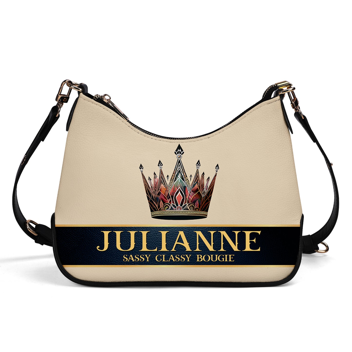 Queen Beige - Bolso bandolera con cadena personalizado - Q02BGCH