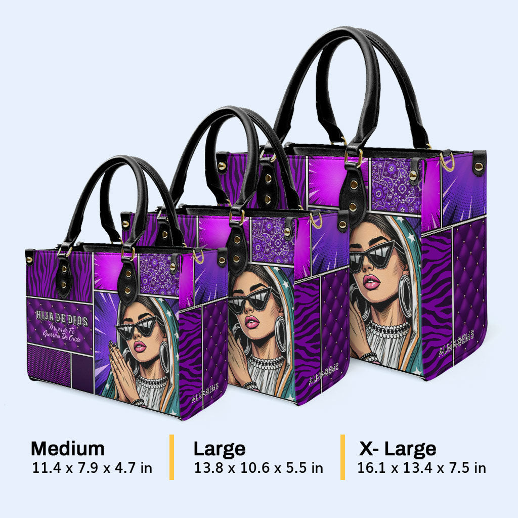 Sac à main en cuir personnalisé « Hila De Dios » - QCUS014_HB