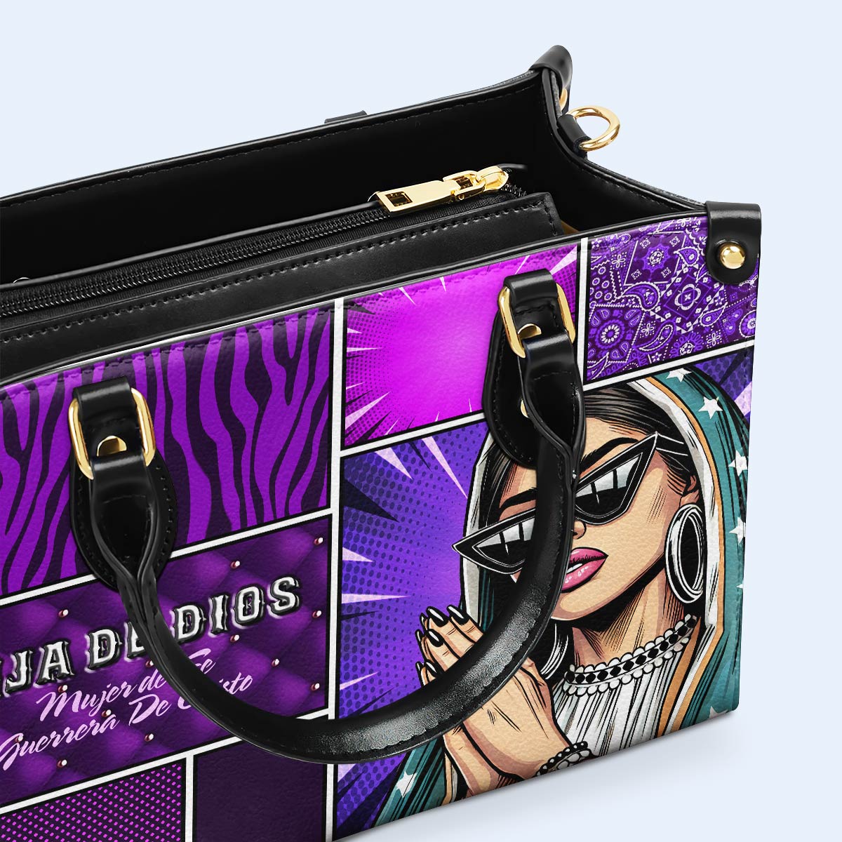 Sac à main en cuir personnalisé « Hila De Dios » - QCUS014_HB