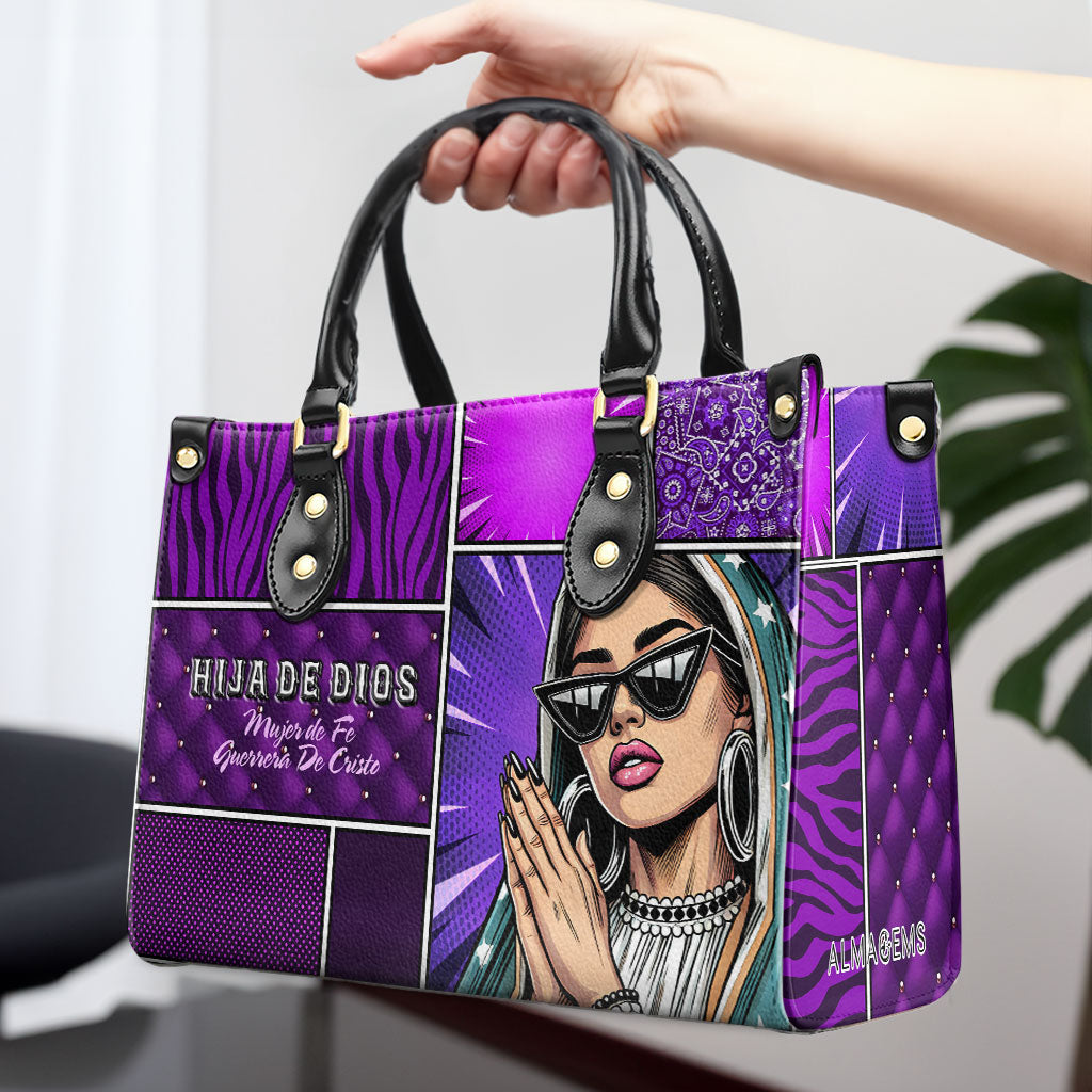 Sac à main en cuir personnalisé « Hila De Dios » - QCUS014_HB