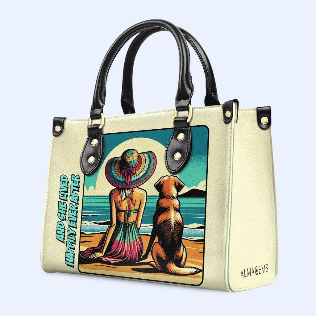 Motif et texte personnalisés pour animaux de compagnie - Votre sac à main en cuir signature - QCUSTOM02