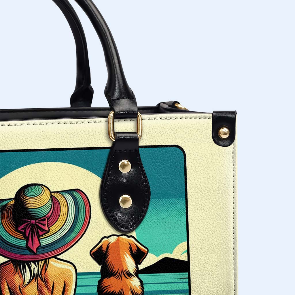 Motif et texte personnalisés pour animaux de compagnie - Votre sac à main en cuir signature - QCUSTOM02