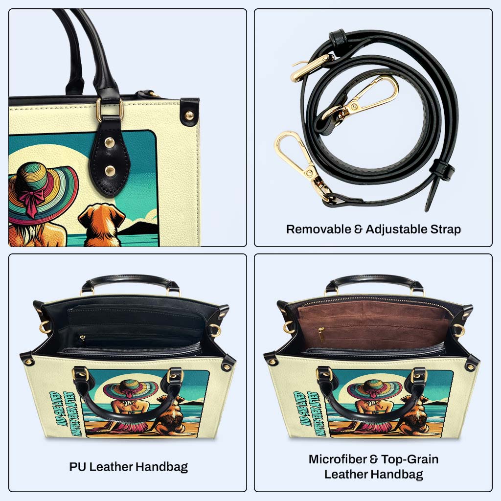 Motif et texte personnalisés pour animaux de compagnie - Votre sac à main en cuir signature - QCUSTOM02
