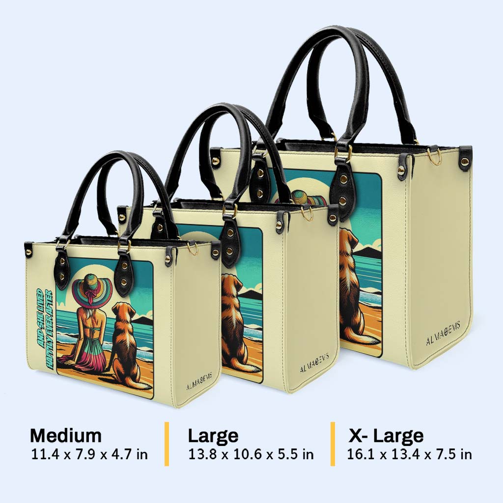Motif et texte personnalisés pour animaux de compagnie - Votre sac à main en cuir signature - QCUSTOM02