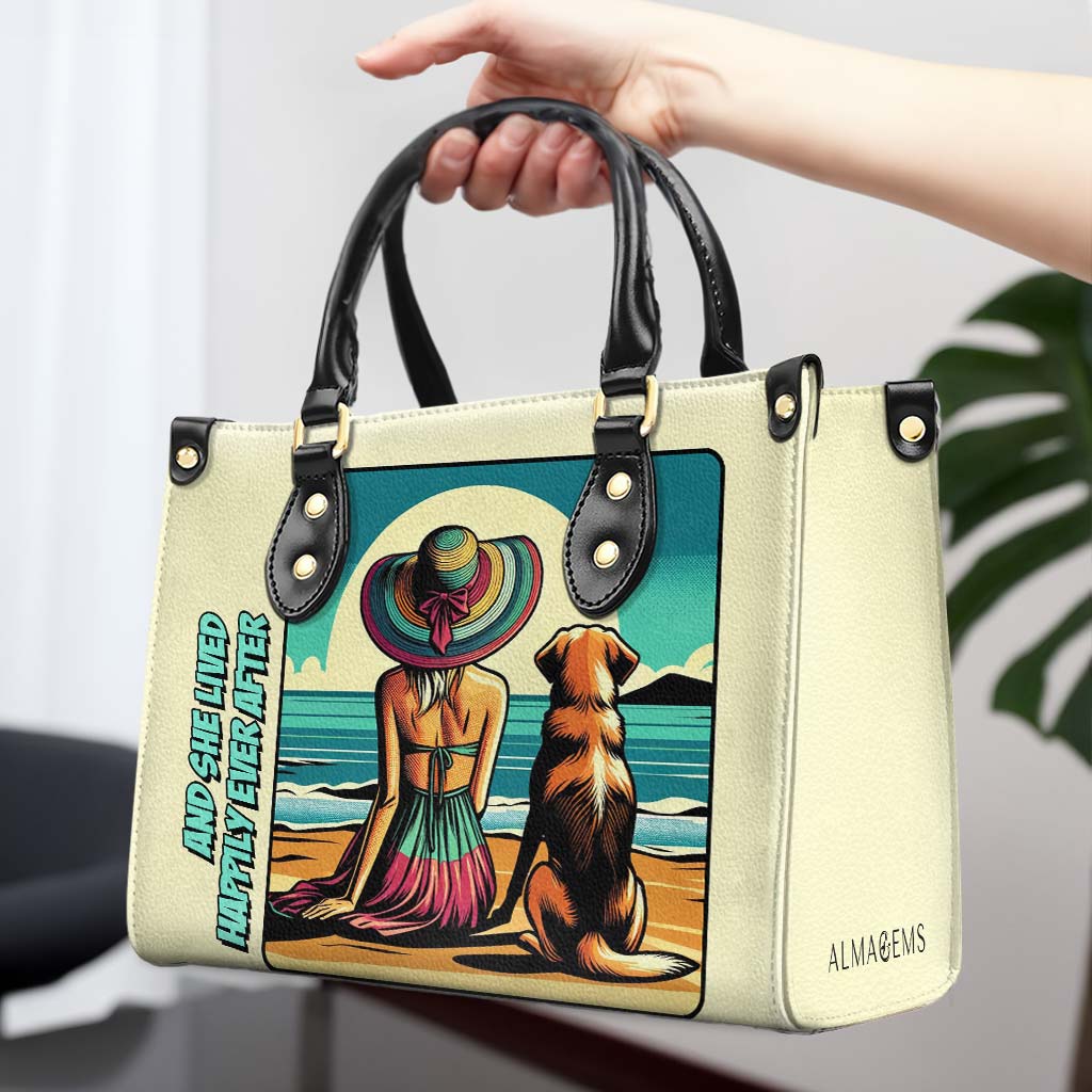 Motif et texte personnalisés pour animaux de compagnie - Votre sac à main en cuir signature - QCUSTOM02