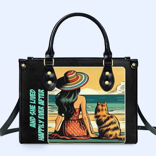 Motif et texte personnalisés pour animaux de compagnie - Votre sac à main en cuir signature - QCUSTOM03