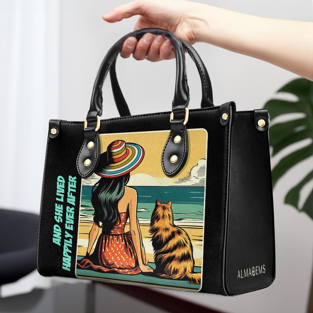 Arte y texto personalizados para mascotas - Su bolso de cuero exclusivo - QCUSTOM03