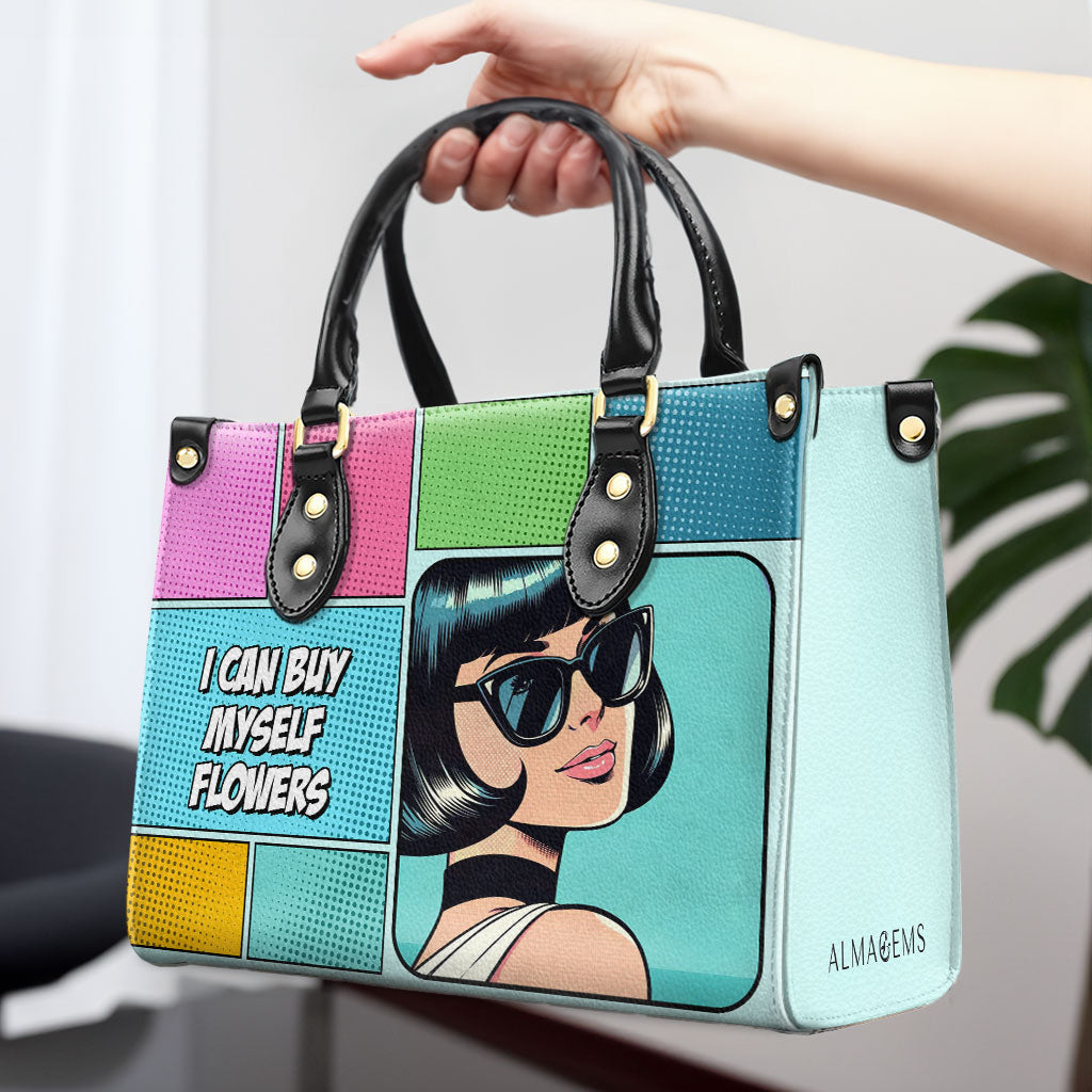Personnalisez votre sac à main en cuir avec des illustrations et du texte personnalisés - QCUSTOM04