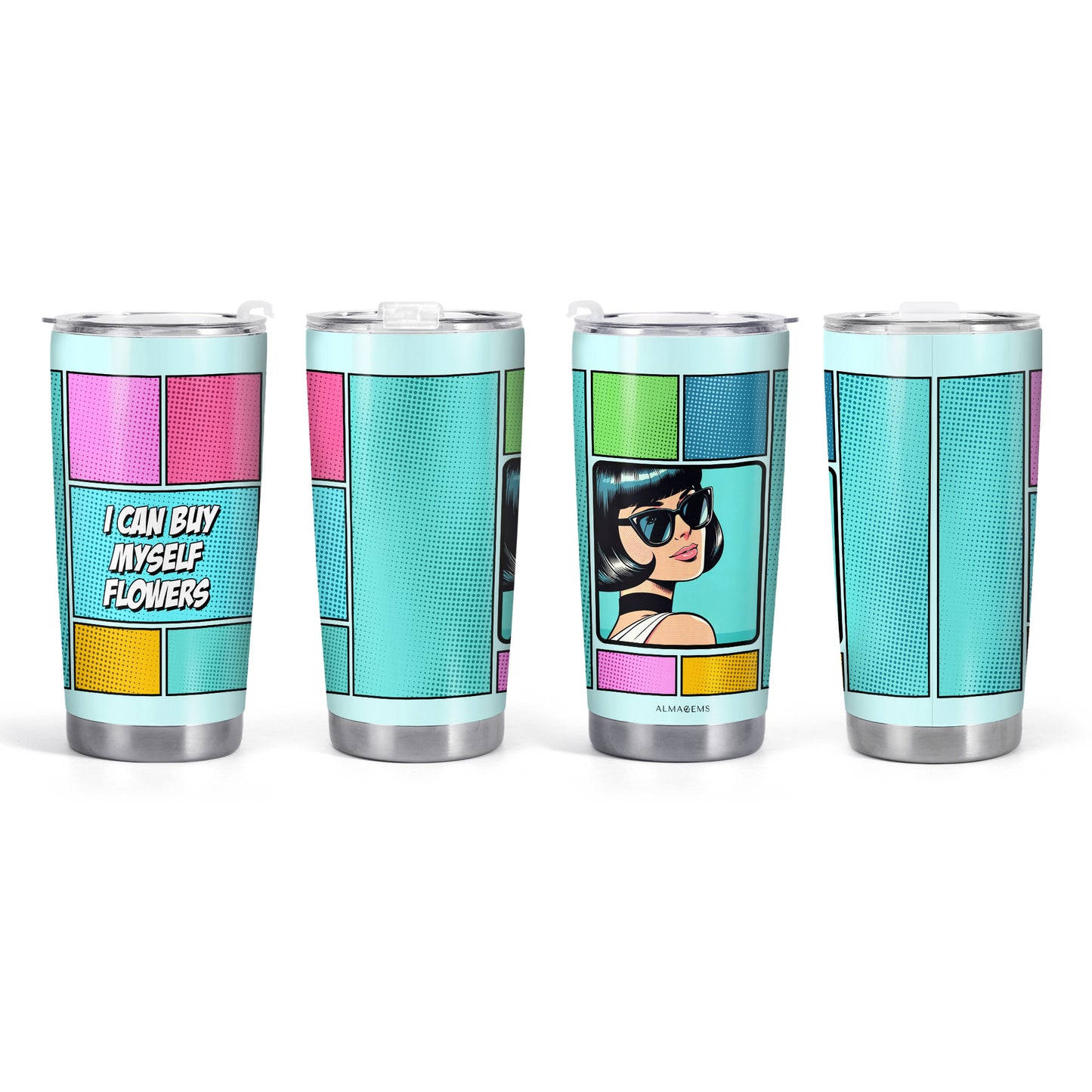 Personaliza tu arte - Vaso de acero inoxidable personalizado de 20 oz y 30 oz - QCUSTOM04TB