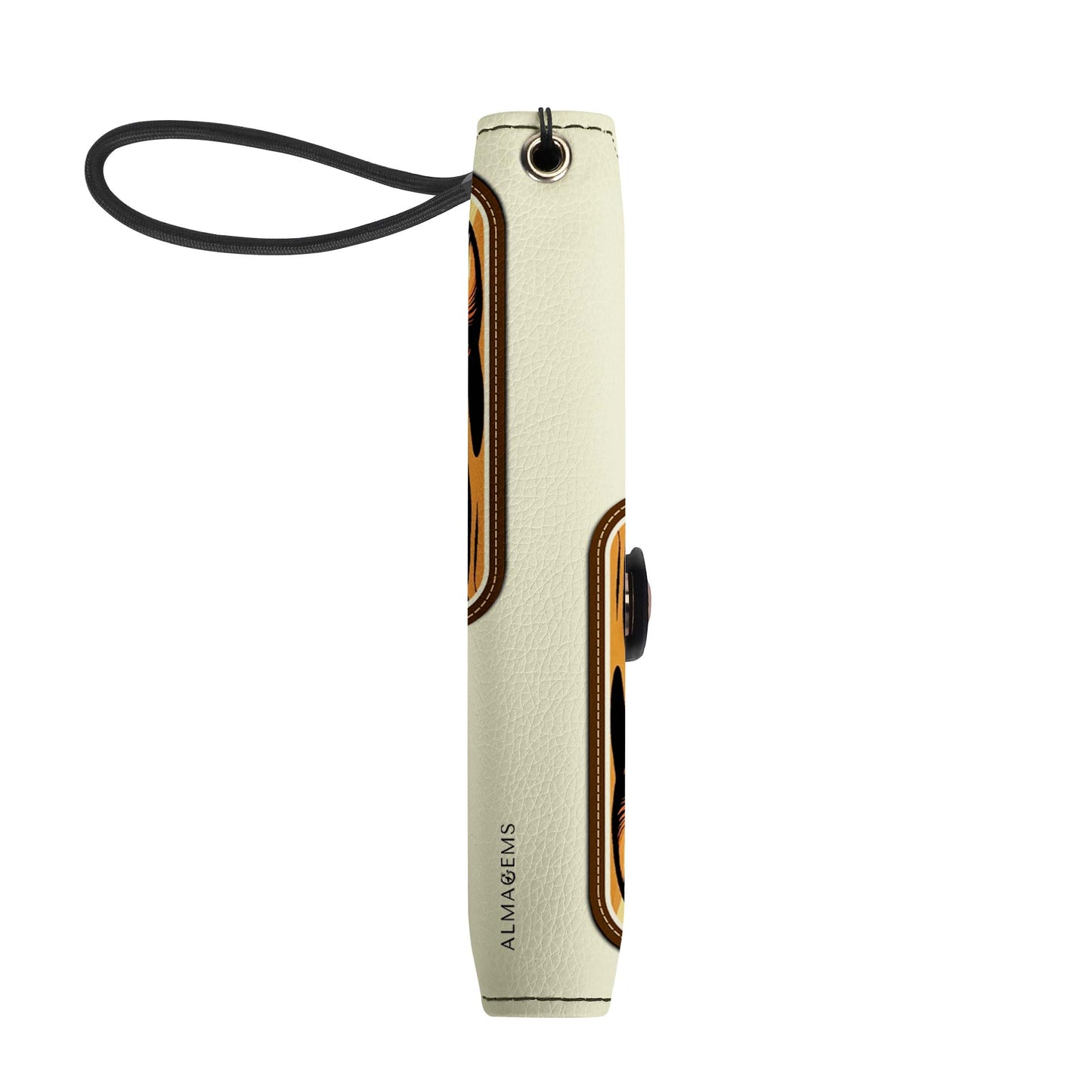 Portefeuille en cuir personnalisé pour téléphone avec motif animalier et texte - QCUSTOM06PW
