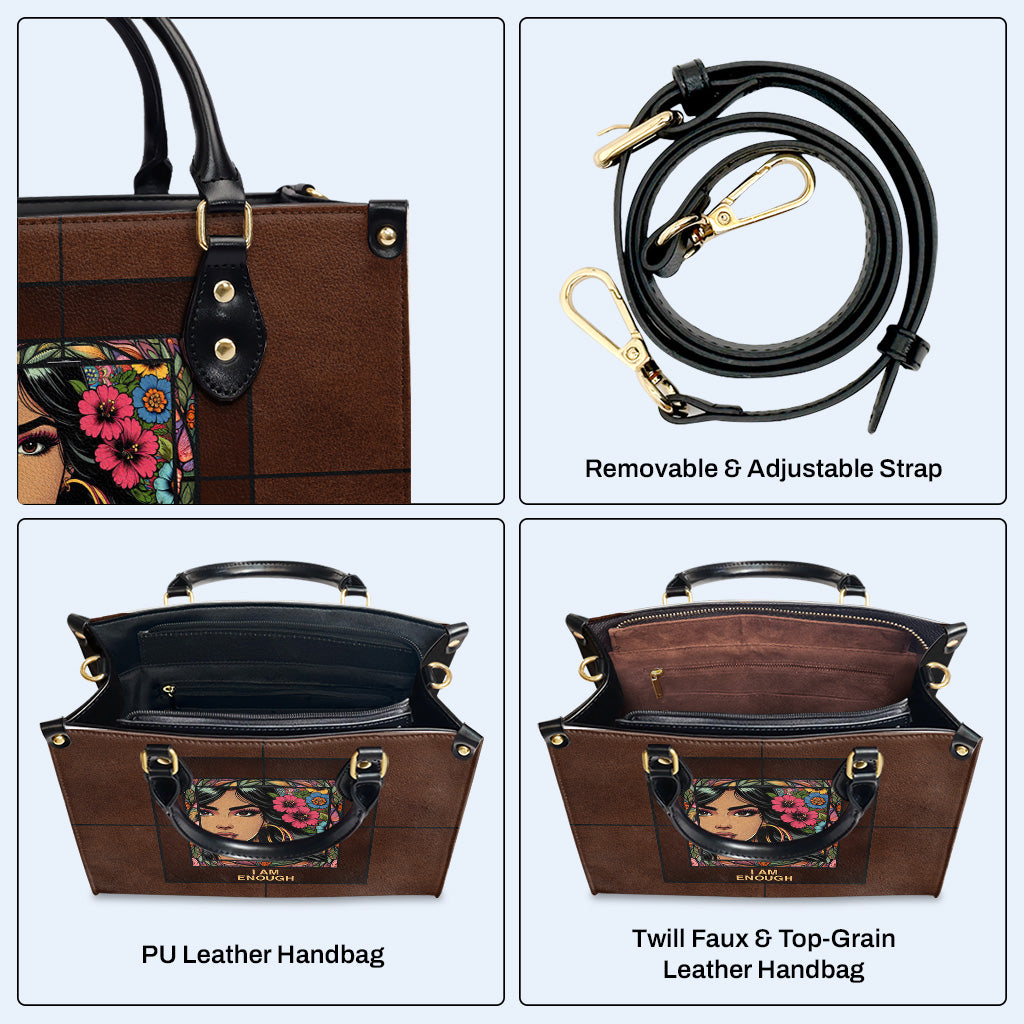 Personnalisez votre sac à main en cuir avec des illustrations et du texte personnalisés - QCUSTOM07