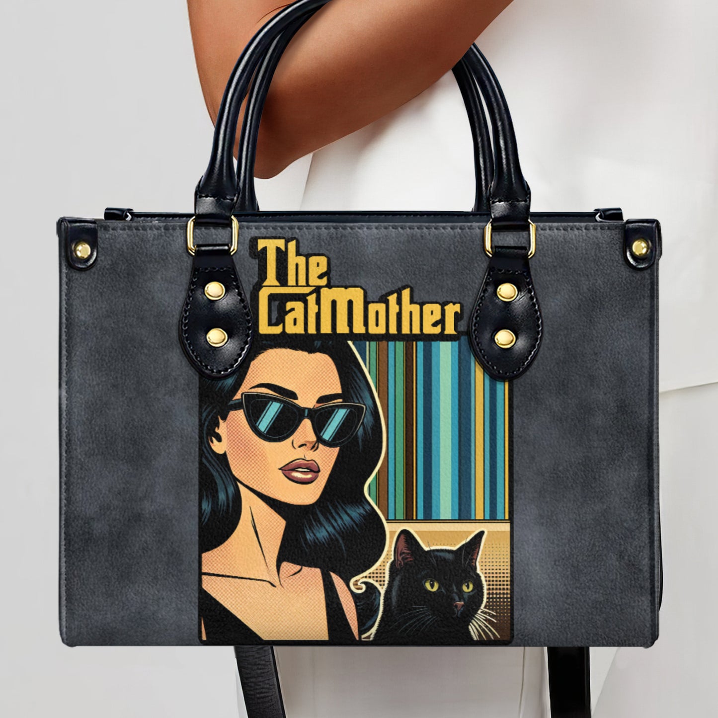 Personalice con arte y texto personalizados: su bolso de cuero exclusivo - QCUSTOM09