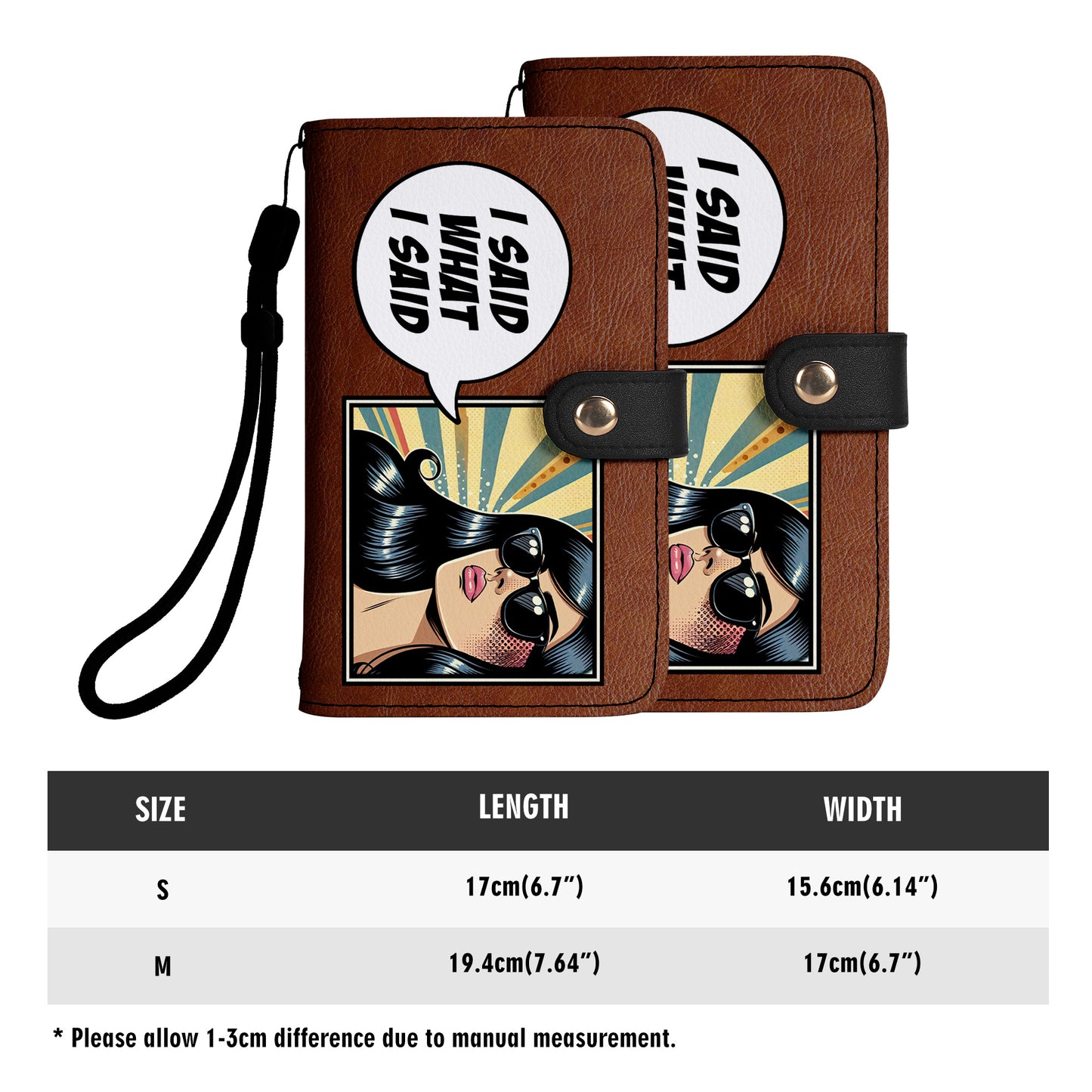 Portefeuille en cuir personnalisé pour téléphone - QCUSTOM10PW