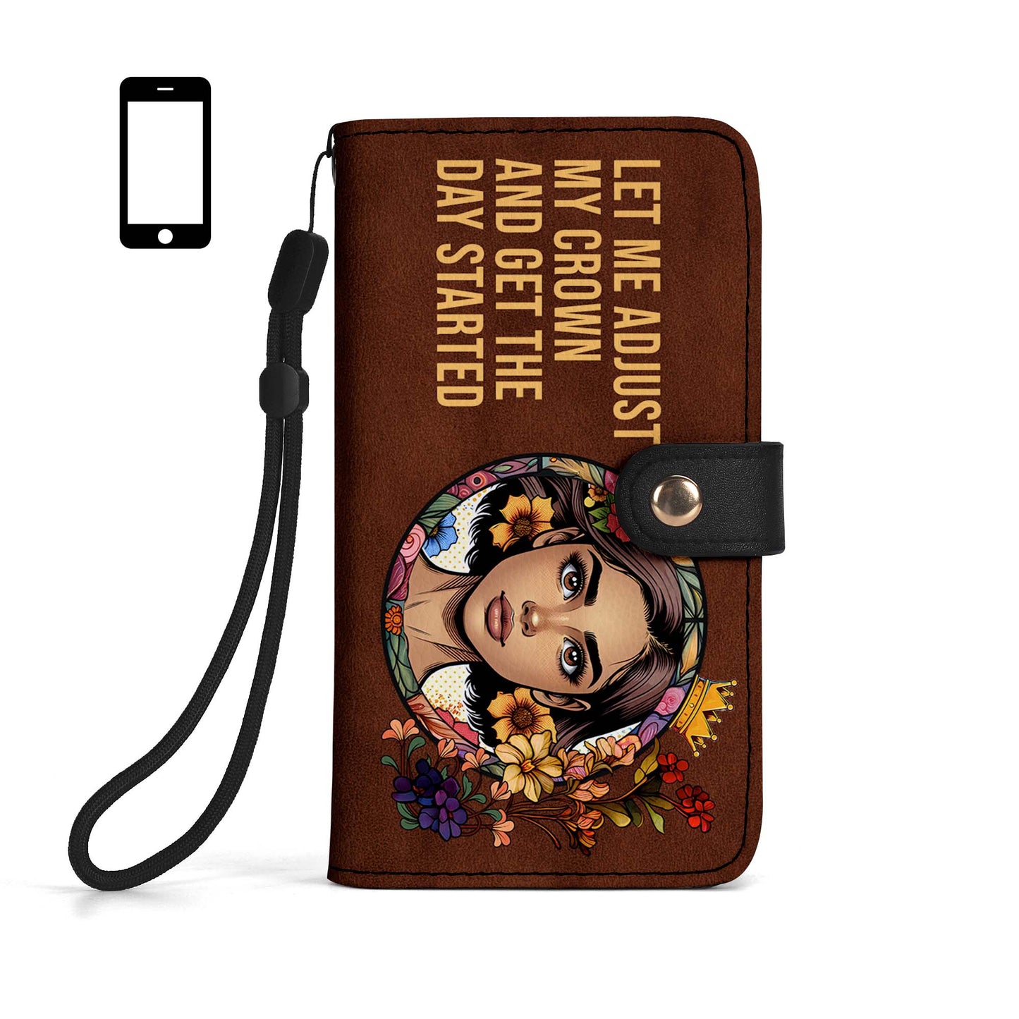 Portefeuille en cuir personnalisé pour téléphone - QCUSTOM13PW