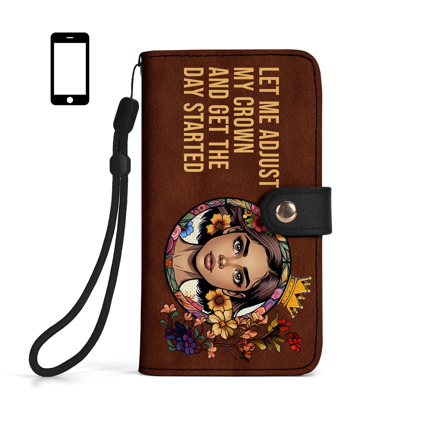 Portefeuille en cuir personnalisé pour téléphone - QCUSTOM13PW