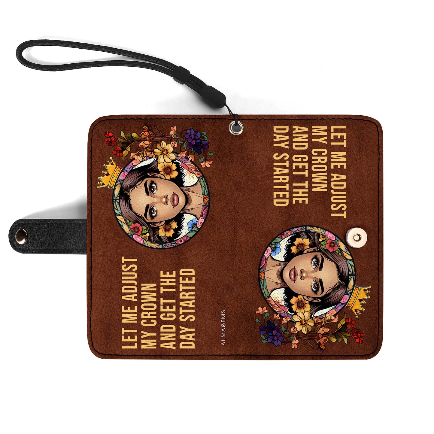 Portefeuille en cuir personnalisé pour téléphone - QCUSTOM13PW