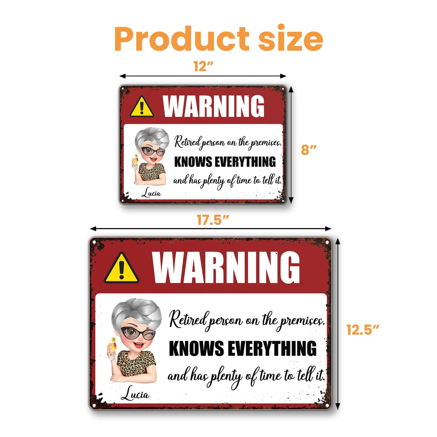 Warning Retired Person On The Premises, Knows Everything