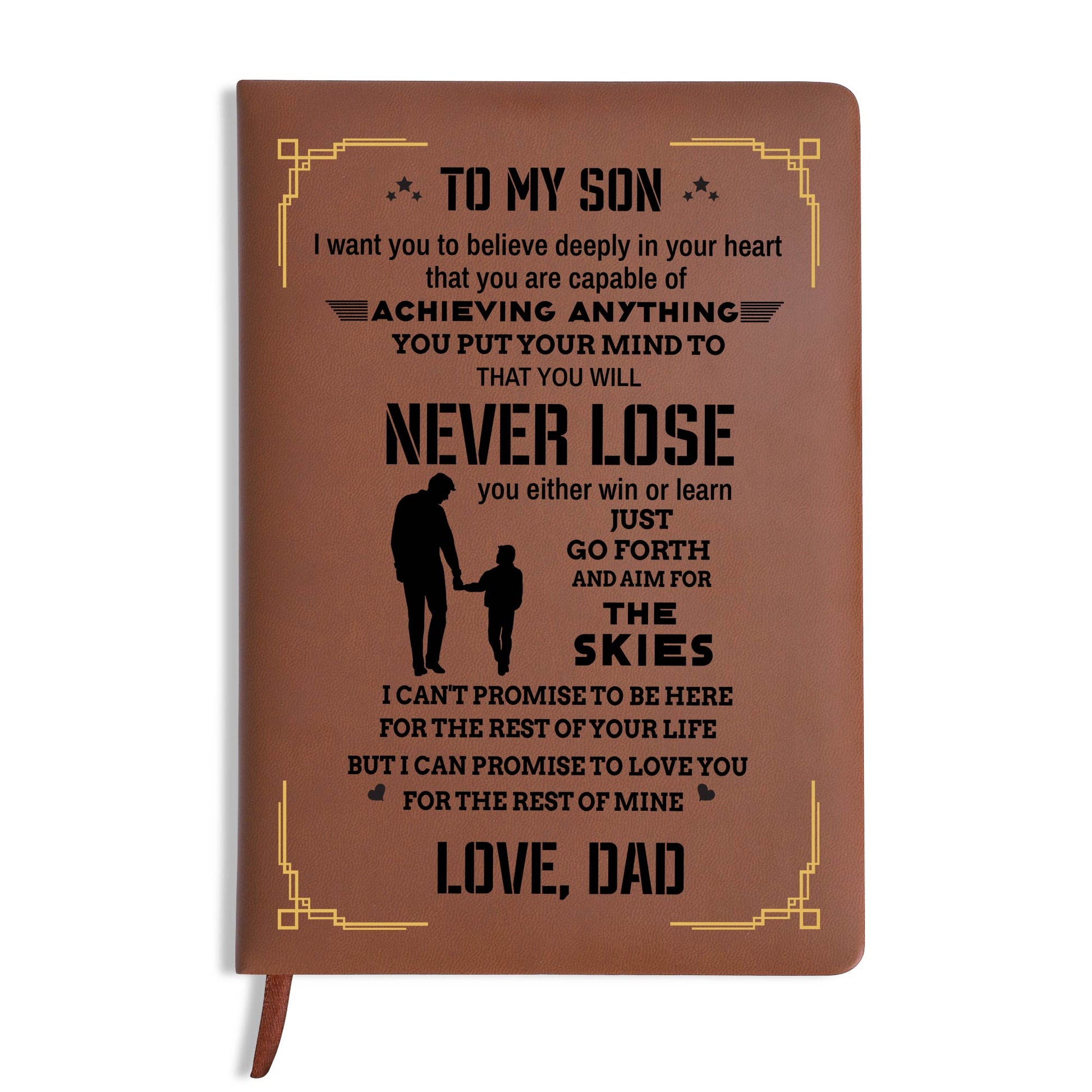 Father And Son Bond With Motivational Quote