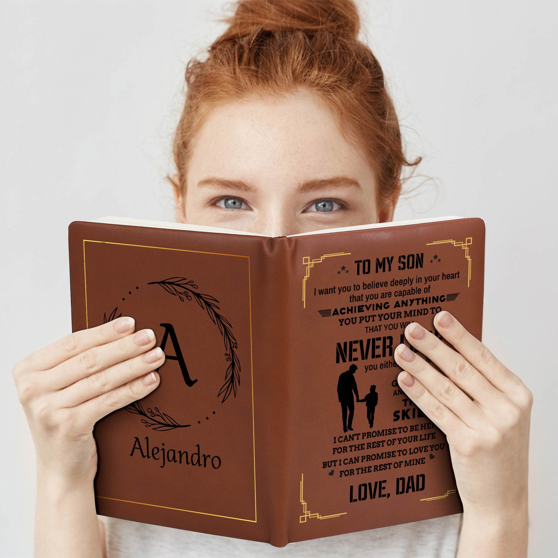 Father And Son Bond With Motivational Quote