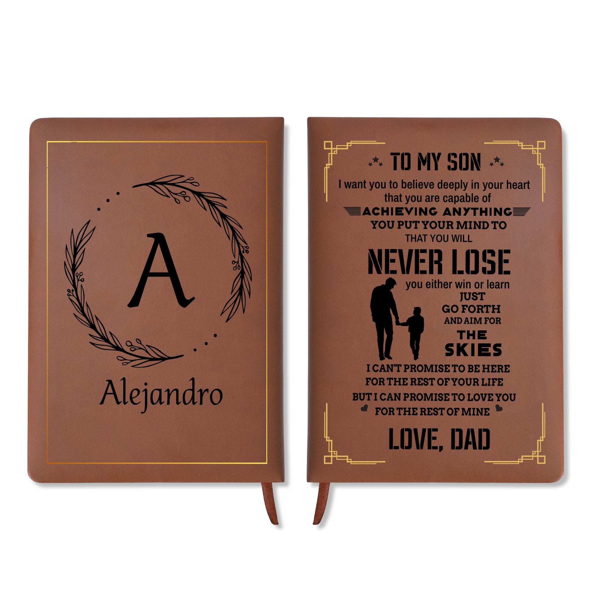 Father And Son Bond With Motivational Quote