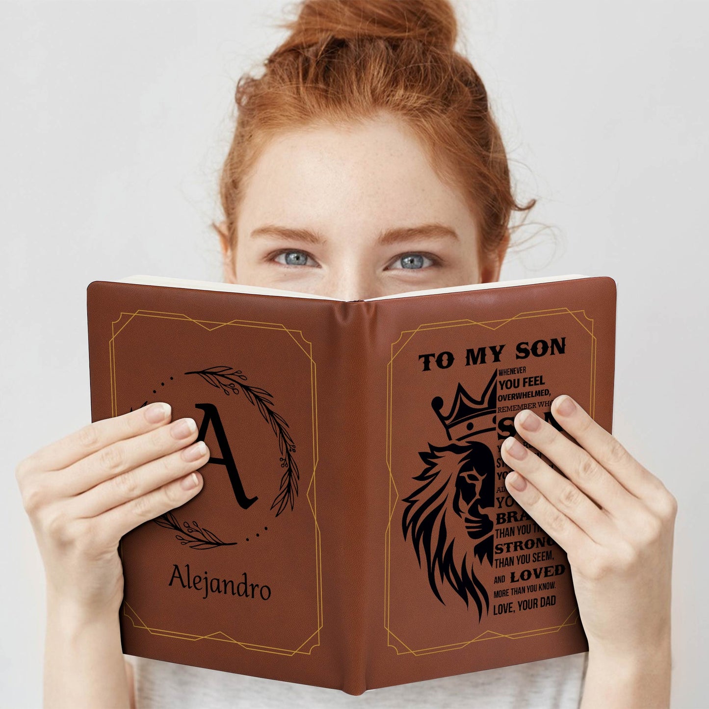 Encouraging Words For Son Featuring Crown And Lion