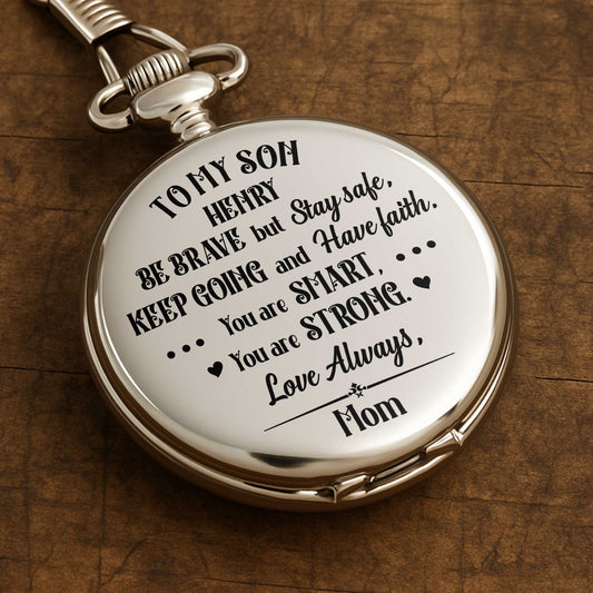 Be Brave But Stay Safe, Keep Going, Silver Plated Watch With Hearts