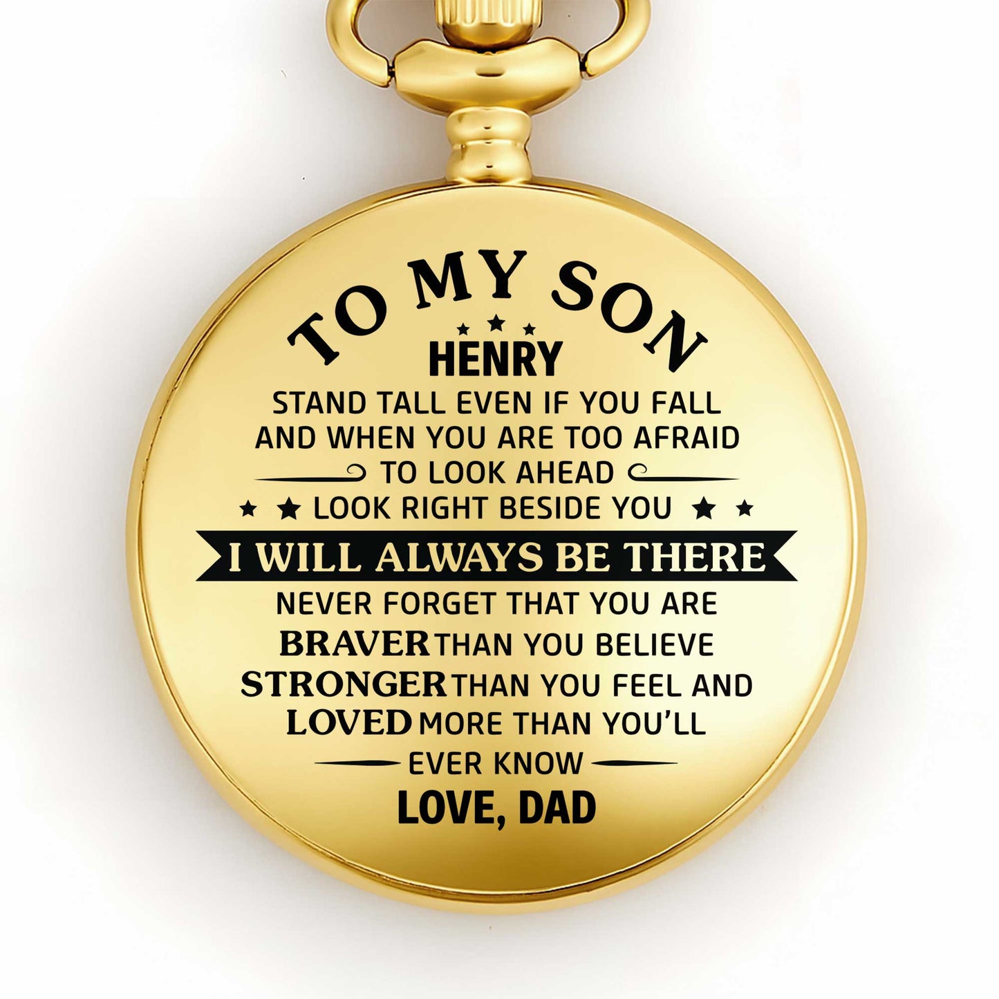 To My Son Stand Tall, Always Look Ahead, Star Design